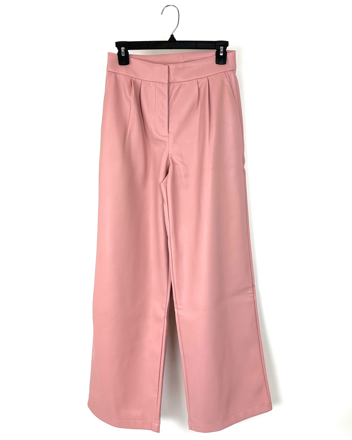 Light Pink Faux Leather Pant - Size 2, 4 and 6