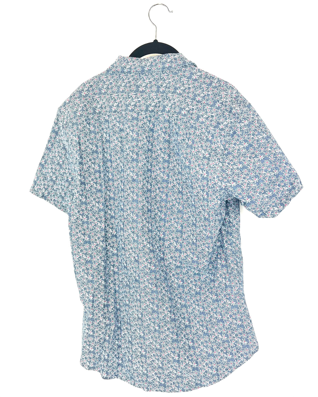MENS Red, White and Denim Color Button-Up - Medium