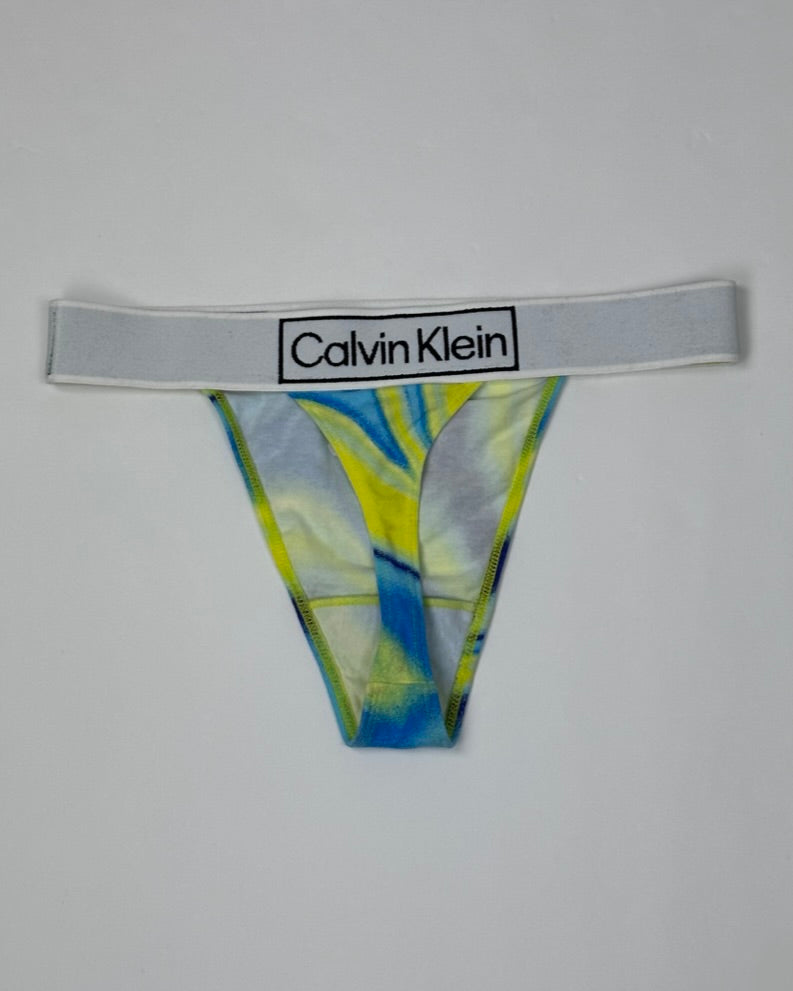 Blue And Yellow Thong - Small