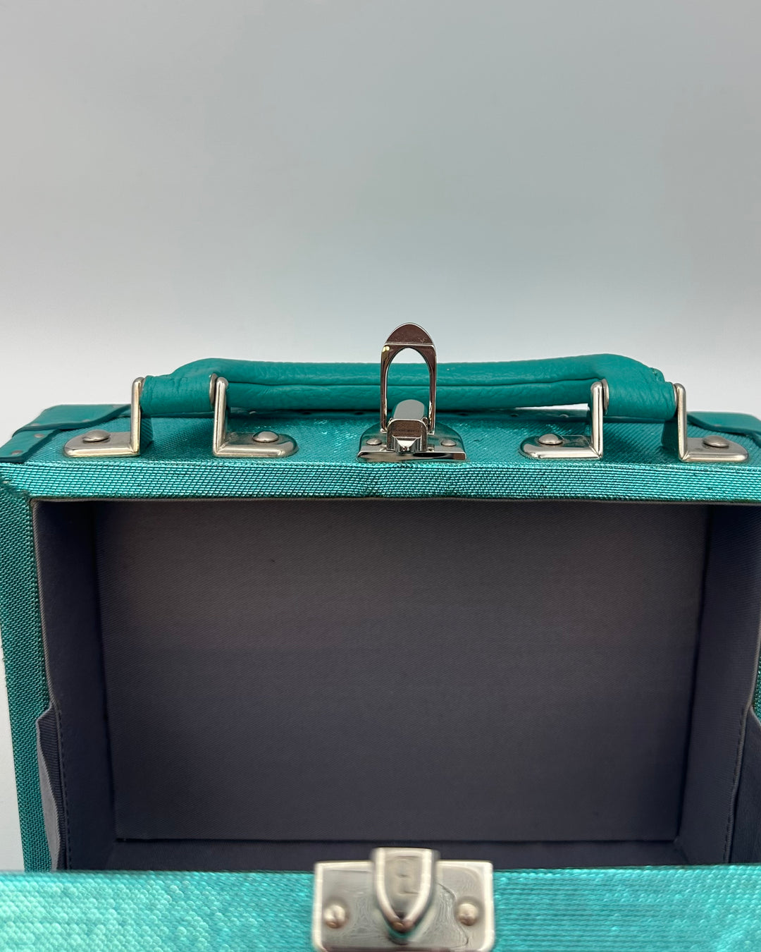 Teal Rectangle Structured Bag