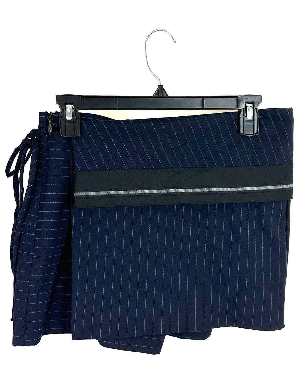 Maniere De Voir Navy Pinstripe Skort - Small