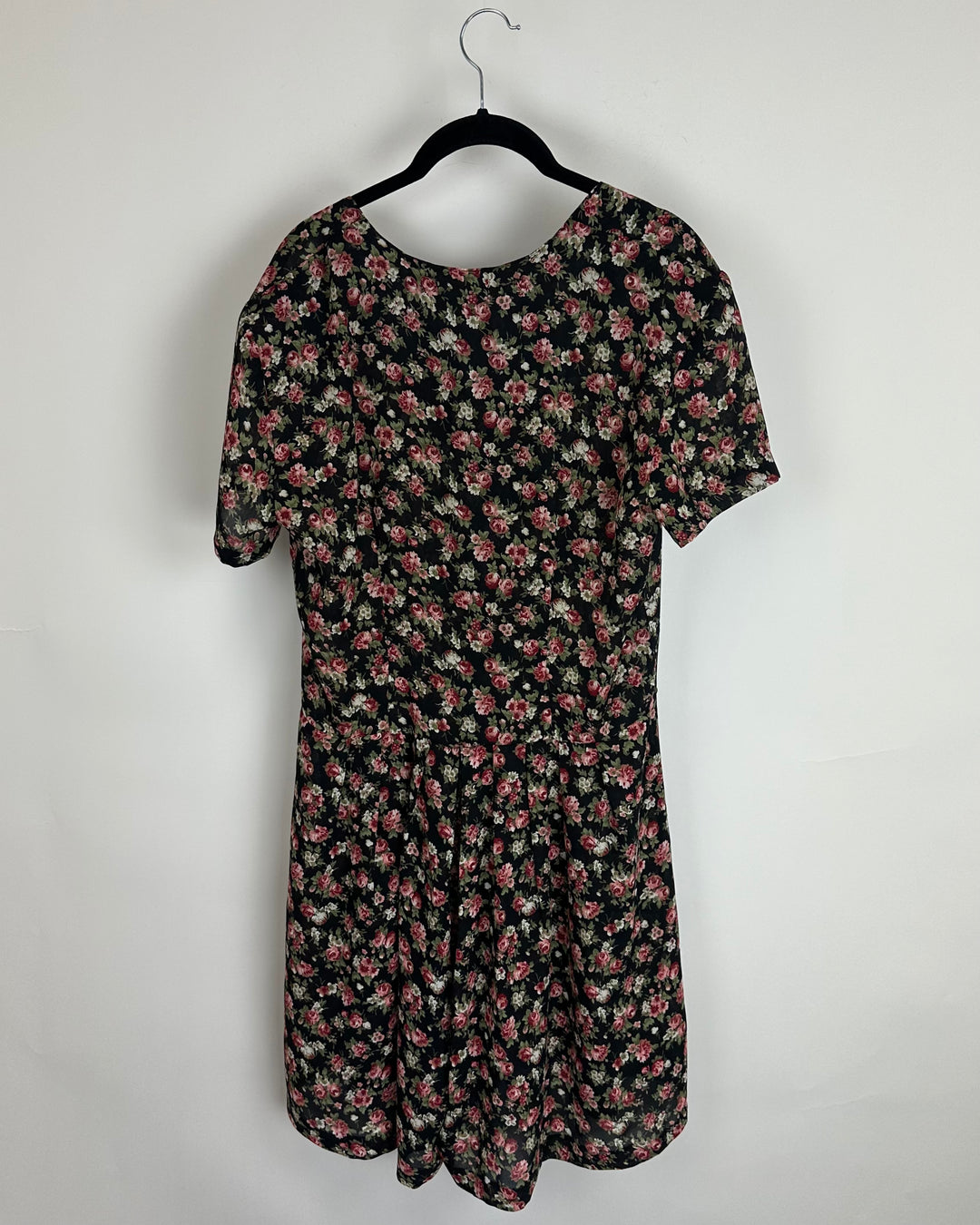 Black Floral Romper - Size 10/12