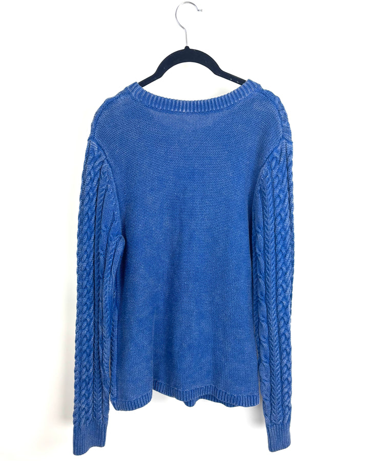 Cobalt Blue Cable Knit Sweater - Size 4/6