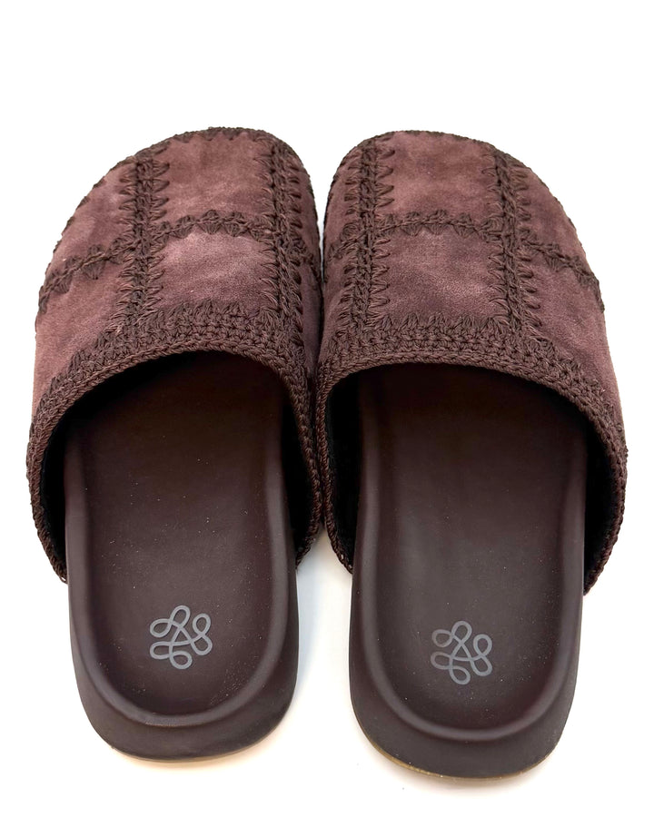 Chocolate Brown Embroidered Clog - Size 6, 8 and 9