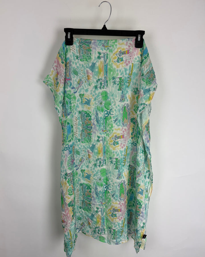 Tropical Golf Print Scarf - One Size Fits All