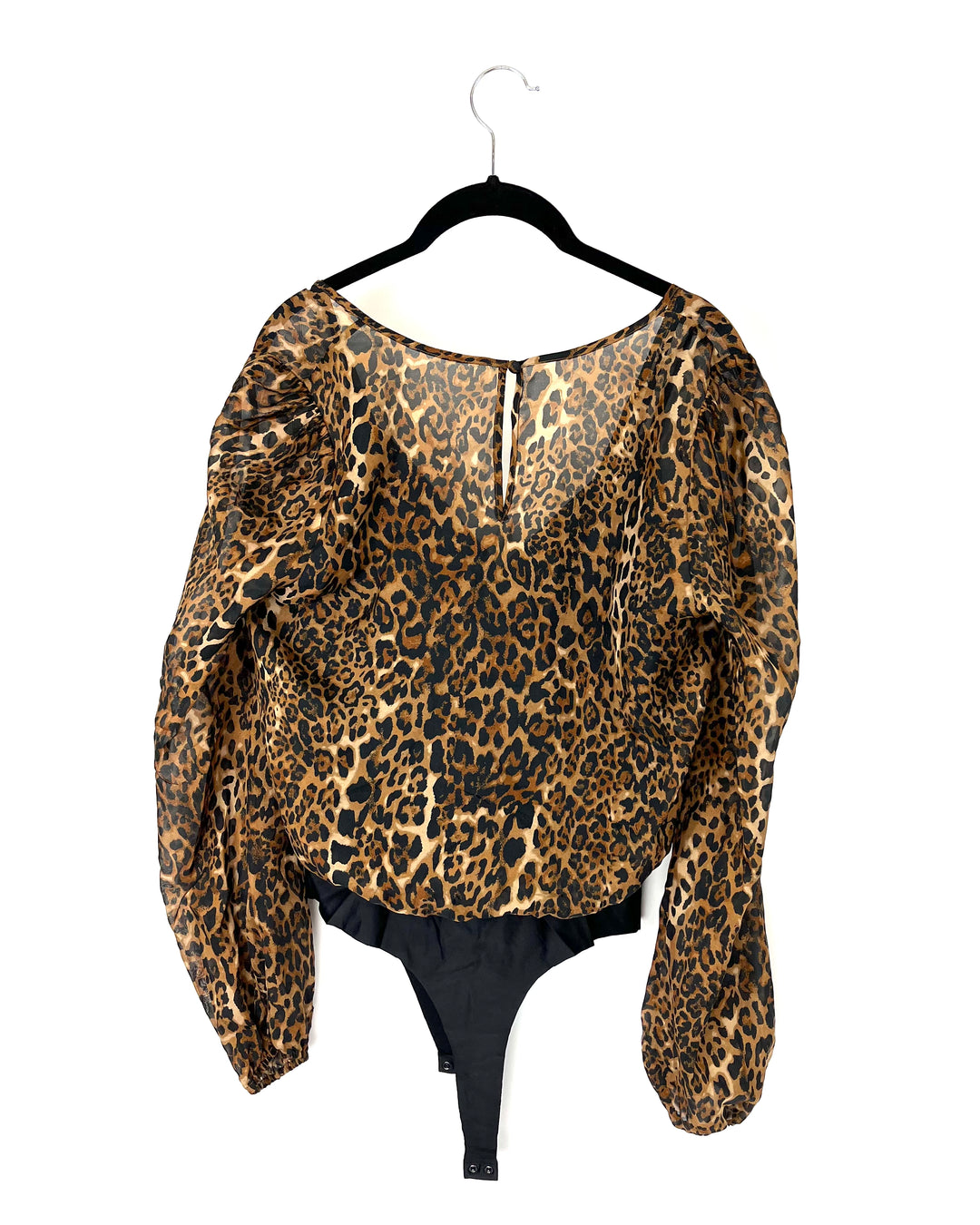 Brown Cheetah Print Long Sleeve Bodysuit - Size 2-4