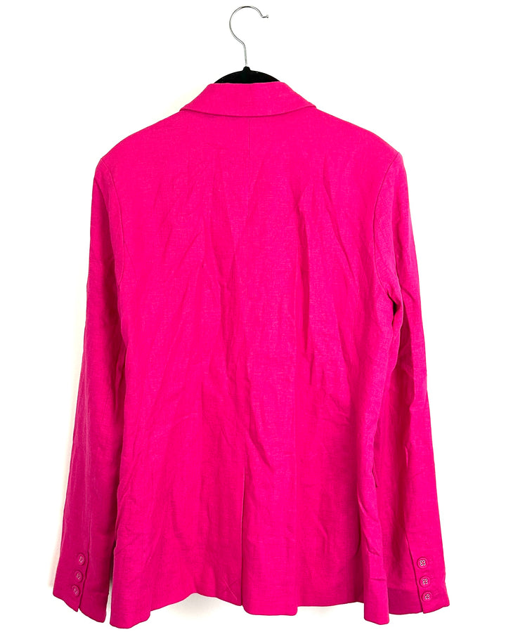 Hot Pink Linen Blazer - Size 2/4