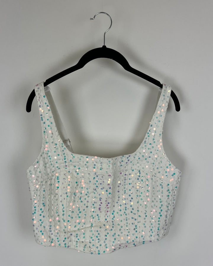 White Sparkle Top - Size 2/4