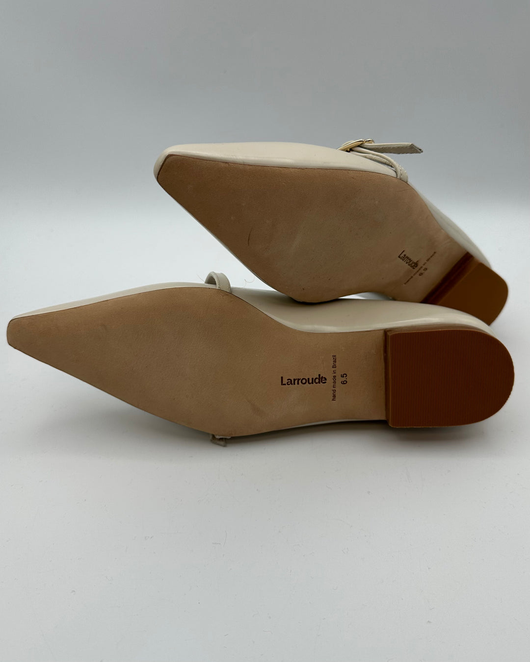 Ivory Pointed Toe Ballet Flat - Size 6.5