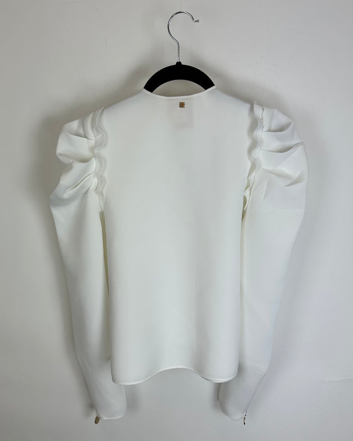 White and Gold Scuba Jacket - Extra Extra Small - Small