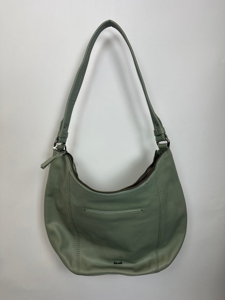 Pistachio Green Leather Slouch Bag