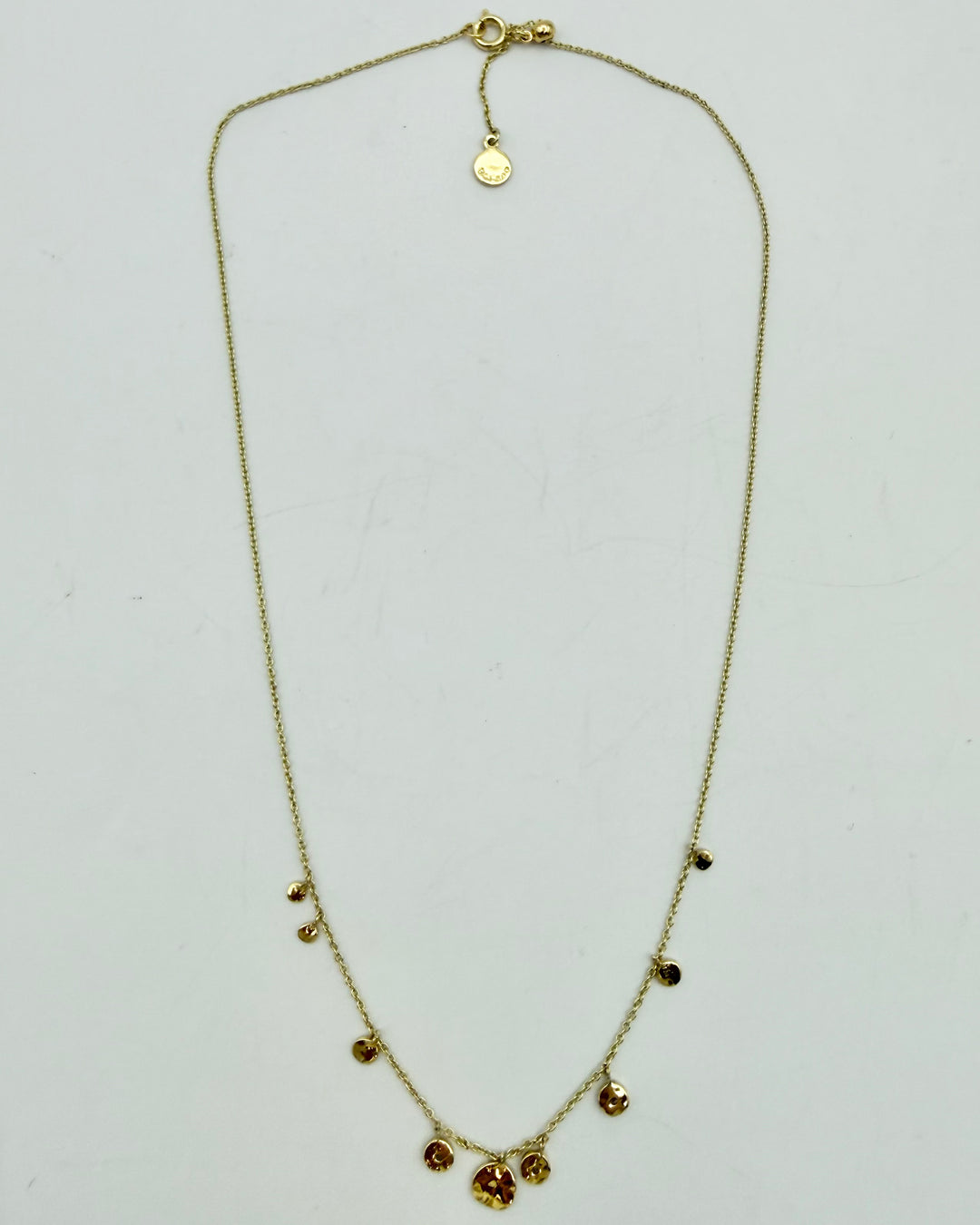 Gold Circle & Silver Rhinestone Necklace