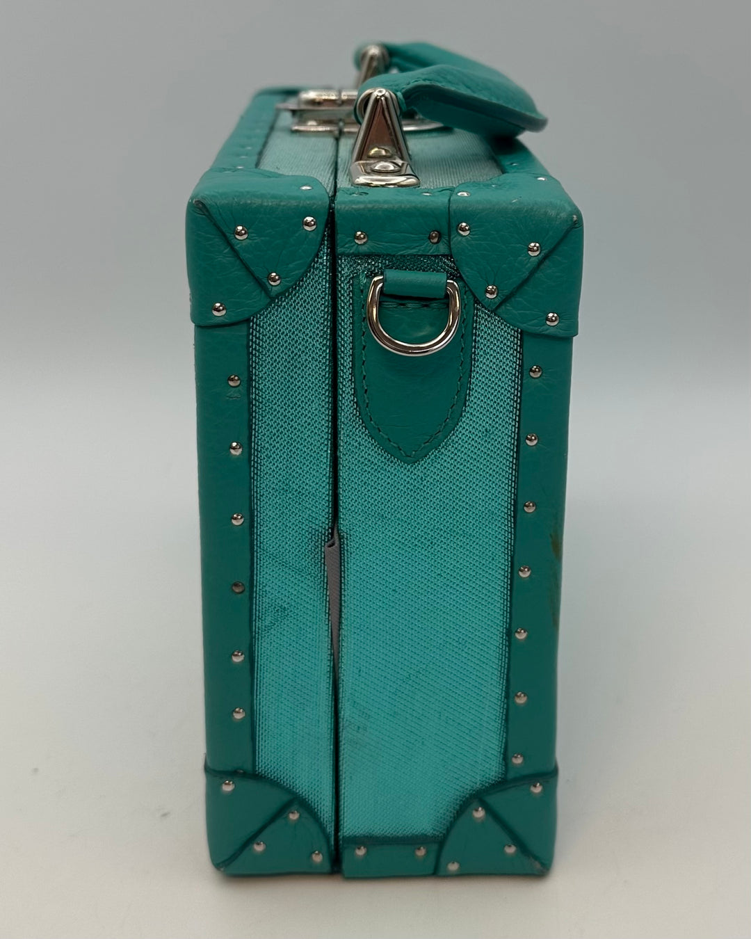 Teal Rectangle Structured Bag