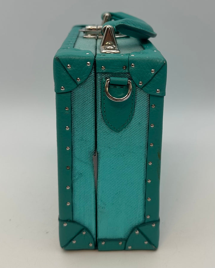 Teal Rectangle Structured Bag
