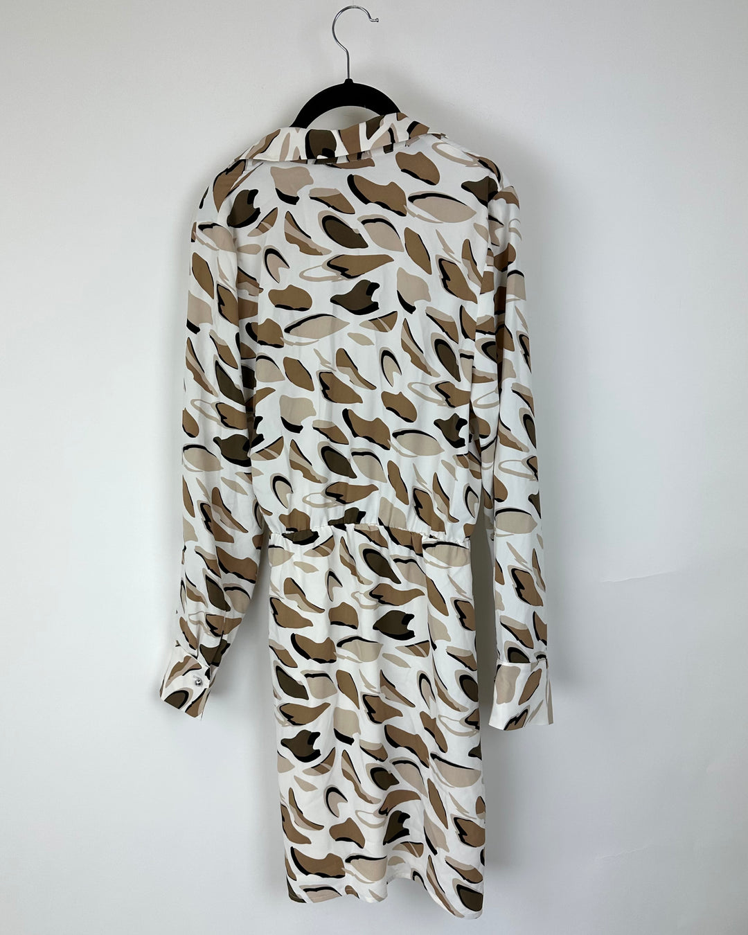 Abstract Mini Wrap Dress - Size 4/6