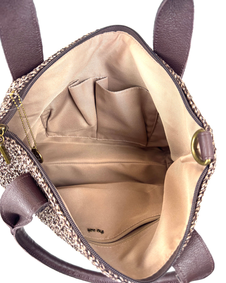 Brown Crochet Shoulder Bag