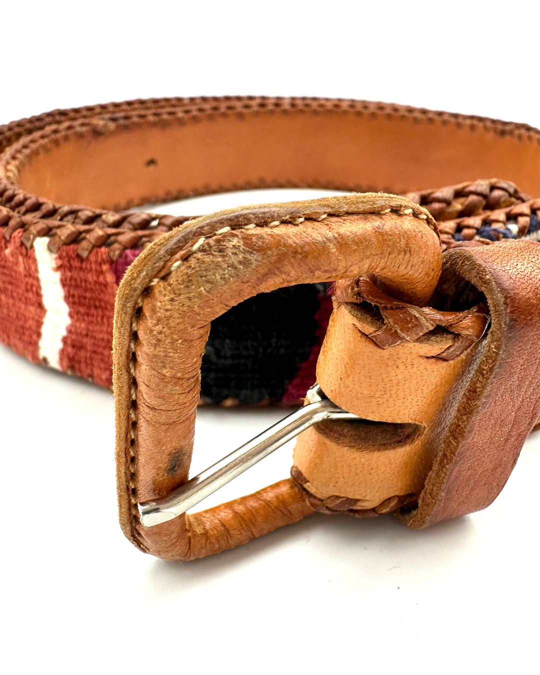 Brown Belt With Stitching