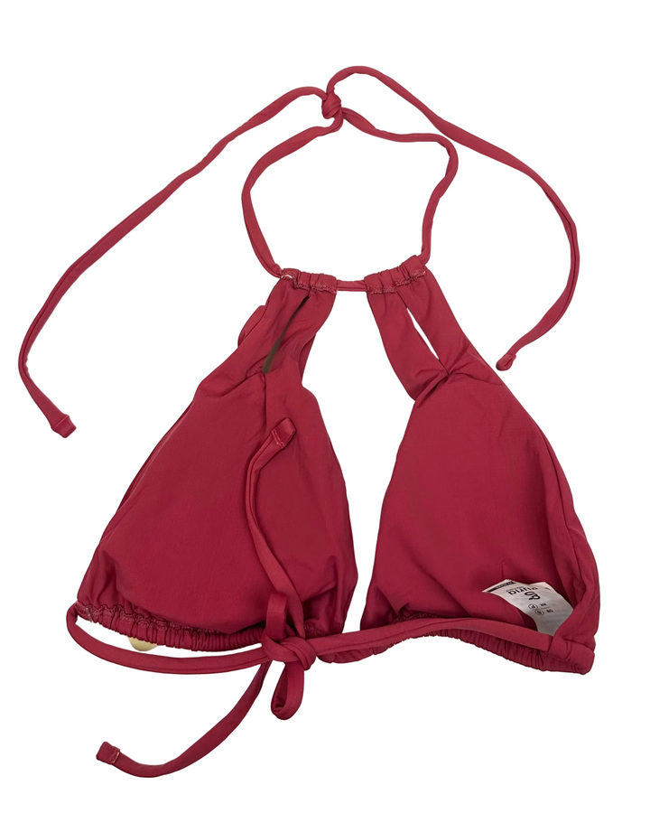 Red Cut Out Bikini Top - Small