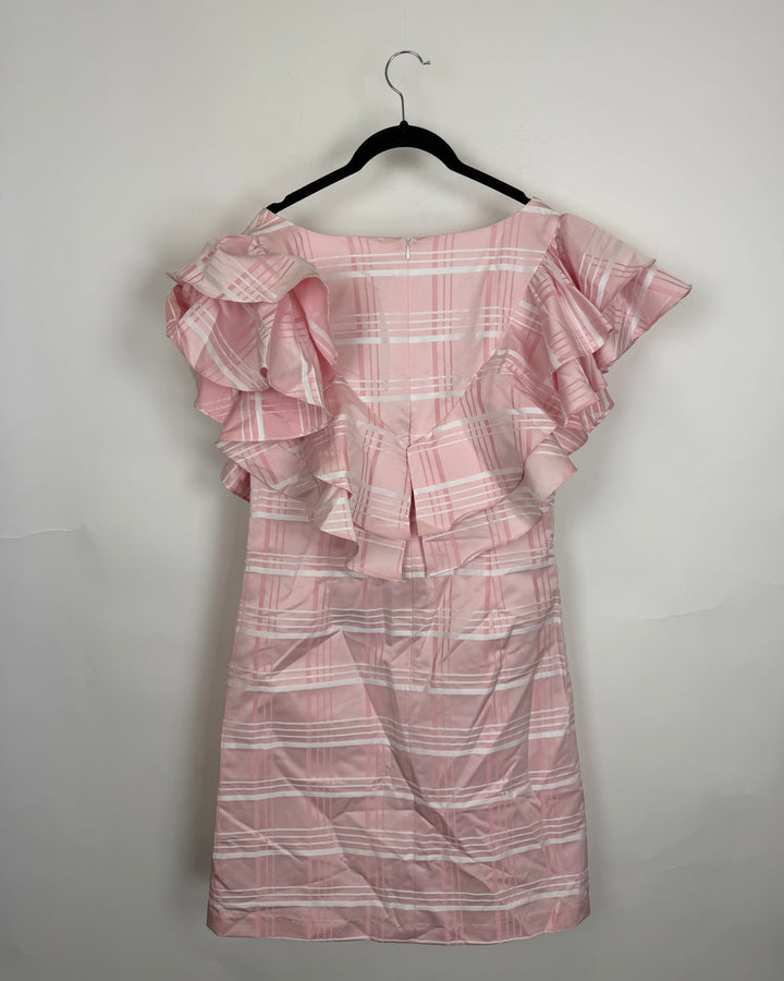 Ruffle Sleeve Pink Dress - Size 4