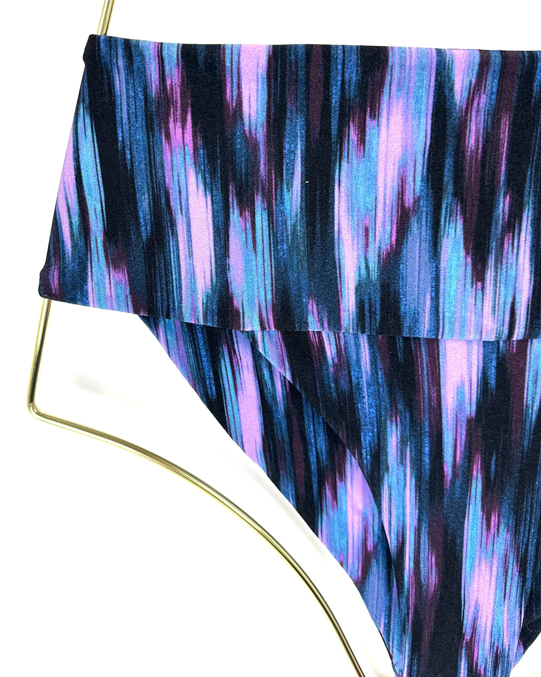 Blue & Purple Thick Waistband and Fuller Coverage Bikini Bottom - Extra Small and Small