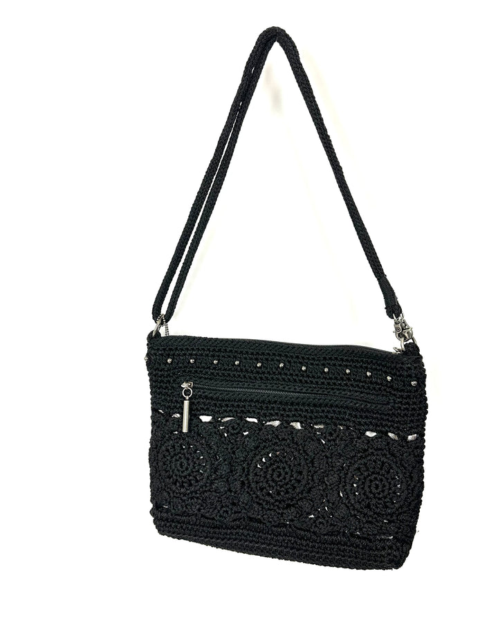 Black Crochet Shoulder Bag