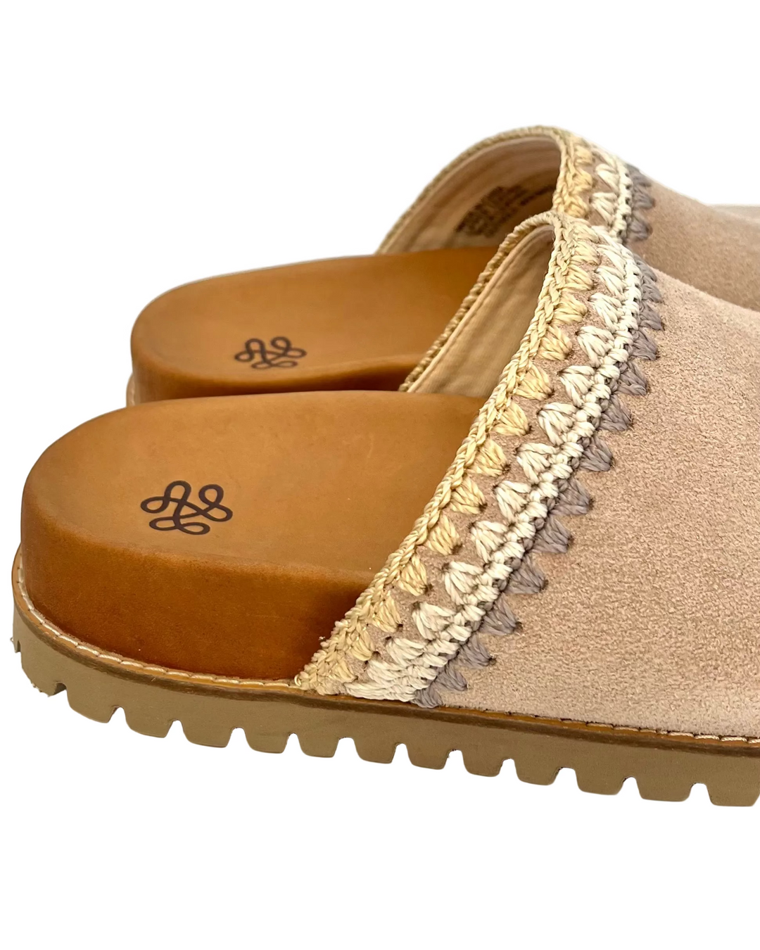 Oatmeal Taupe Suede Clogs - Size 6, 7, 8, 9, 10, 11
