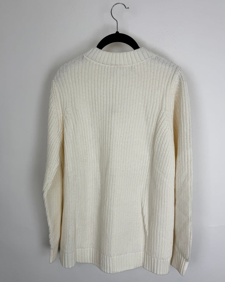 Ivory Cardigan with Gold Buttons - Small