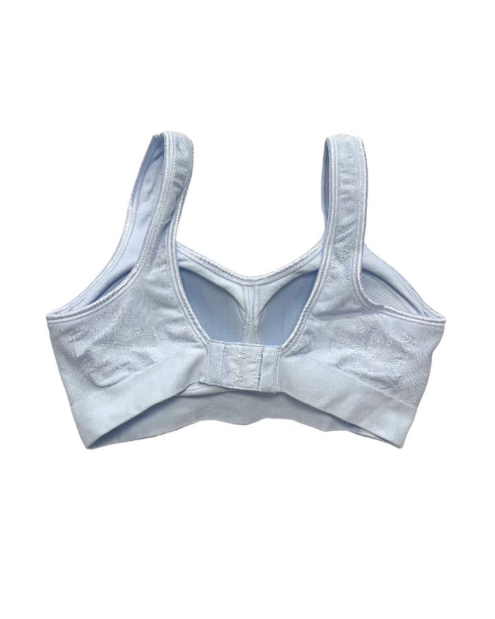 Baby Blue Flower Sports Bra- Small
