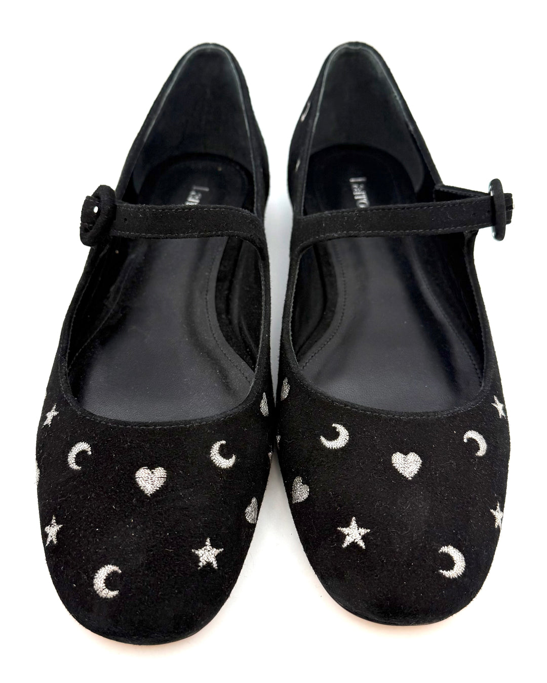 Black & Silver Printed Ballet Flat - Size 6.5