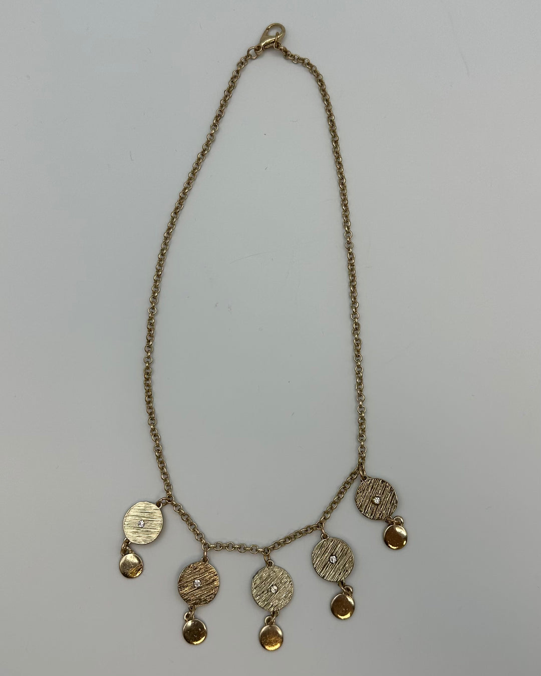 Gold Circle Charm Necklace