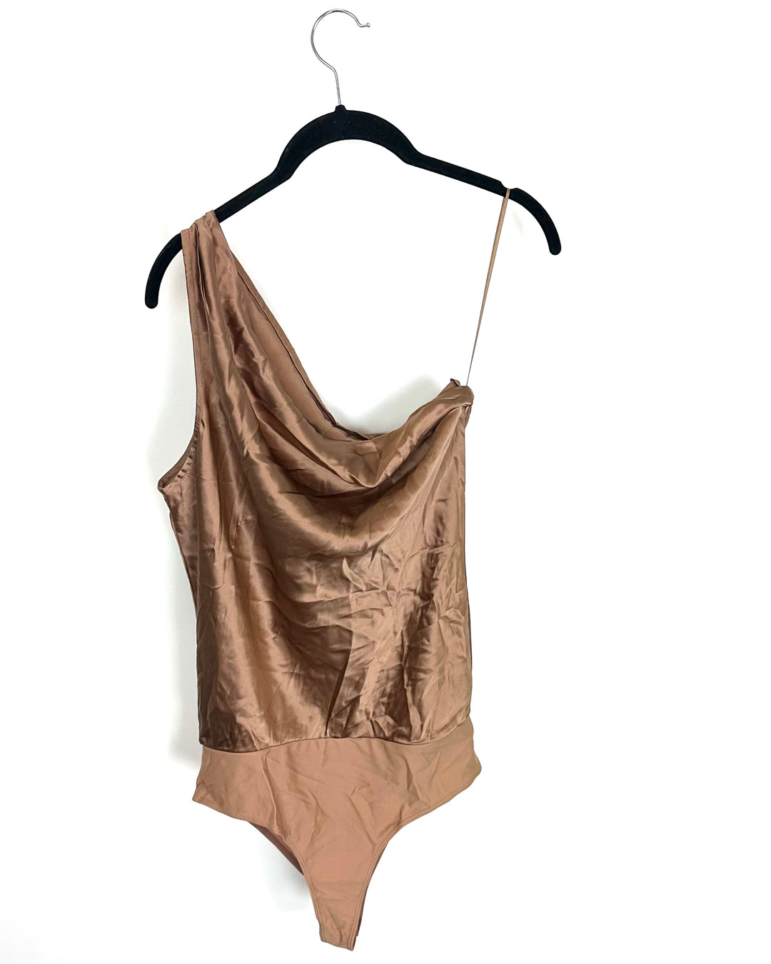 Camel Brown One Shoulder Bodysuit - Size 10