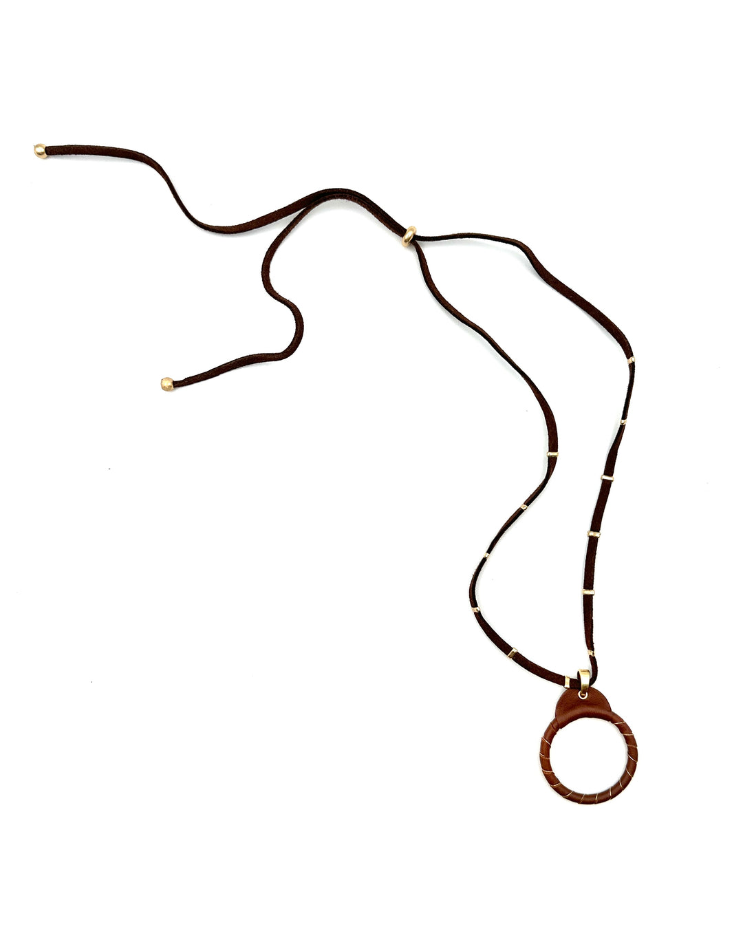 Brown Leather-like Necklace