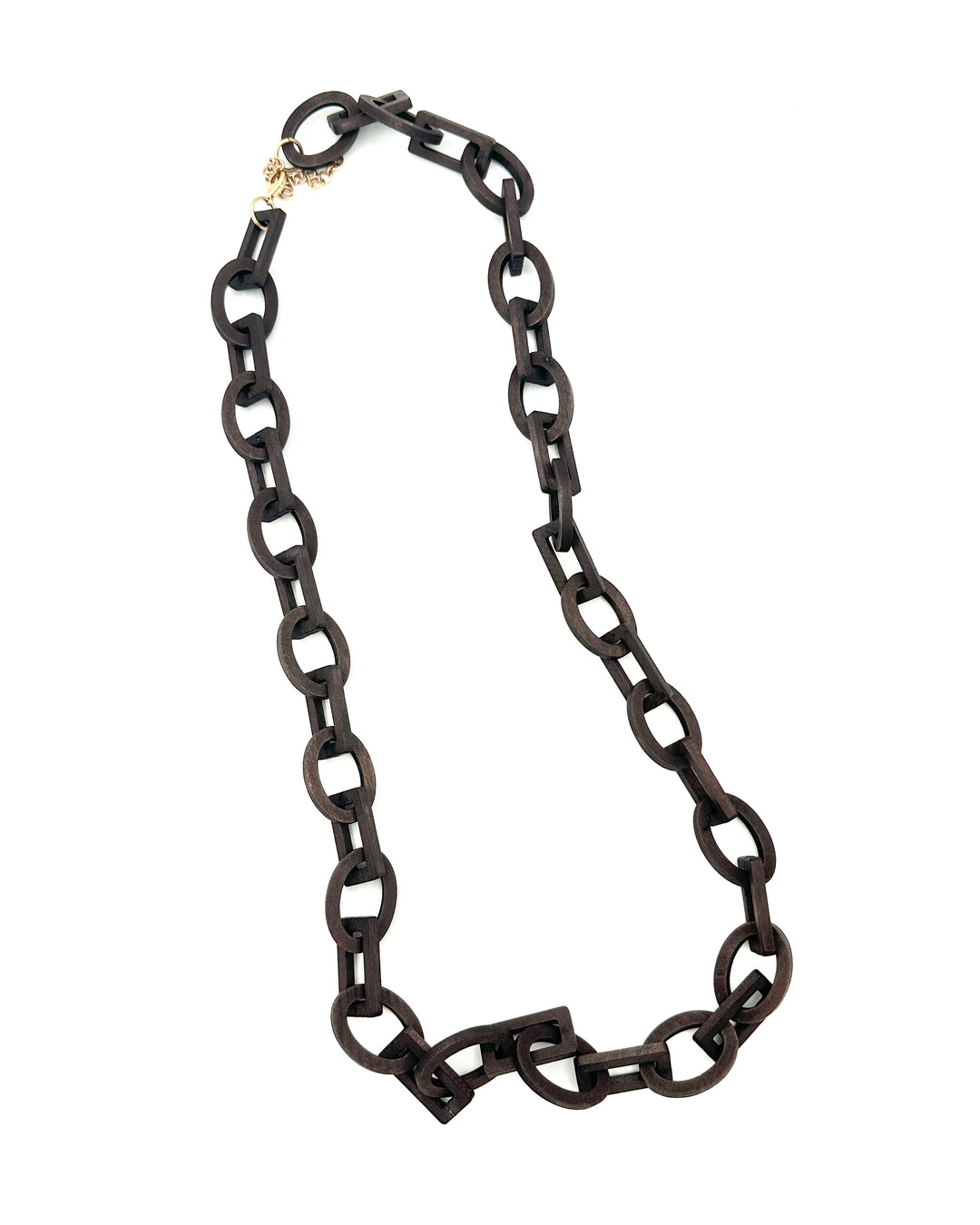 Brown Wooden Chain Necklace