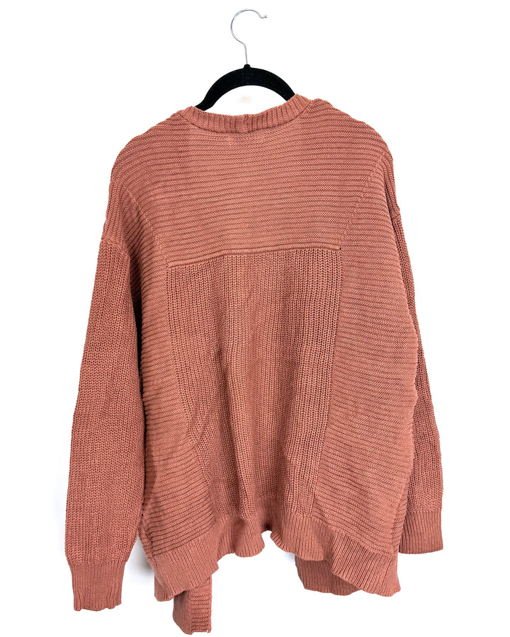 Washed Terracotta Cardigan - Size 10/12