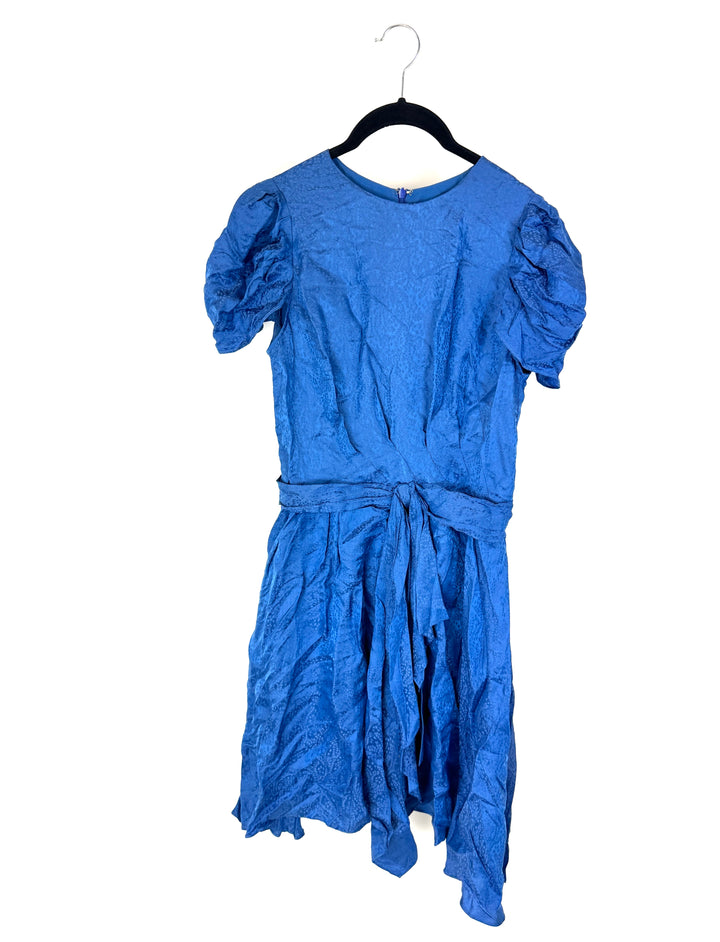 Blue Pattern Short Sleeve Dress - Size 4/6