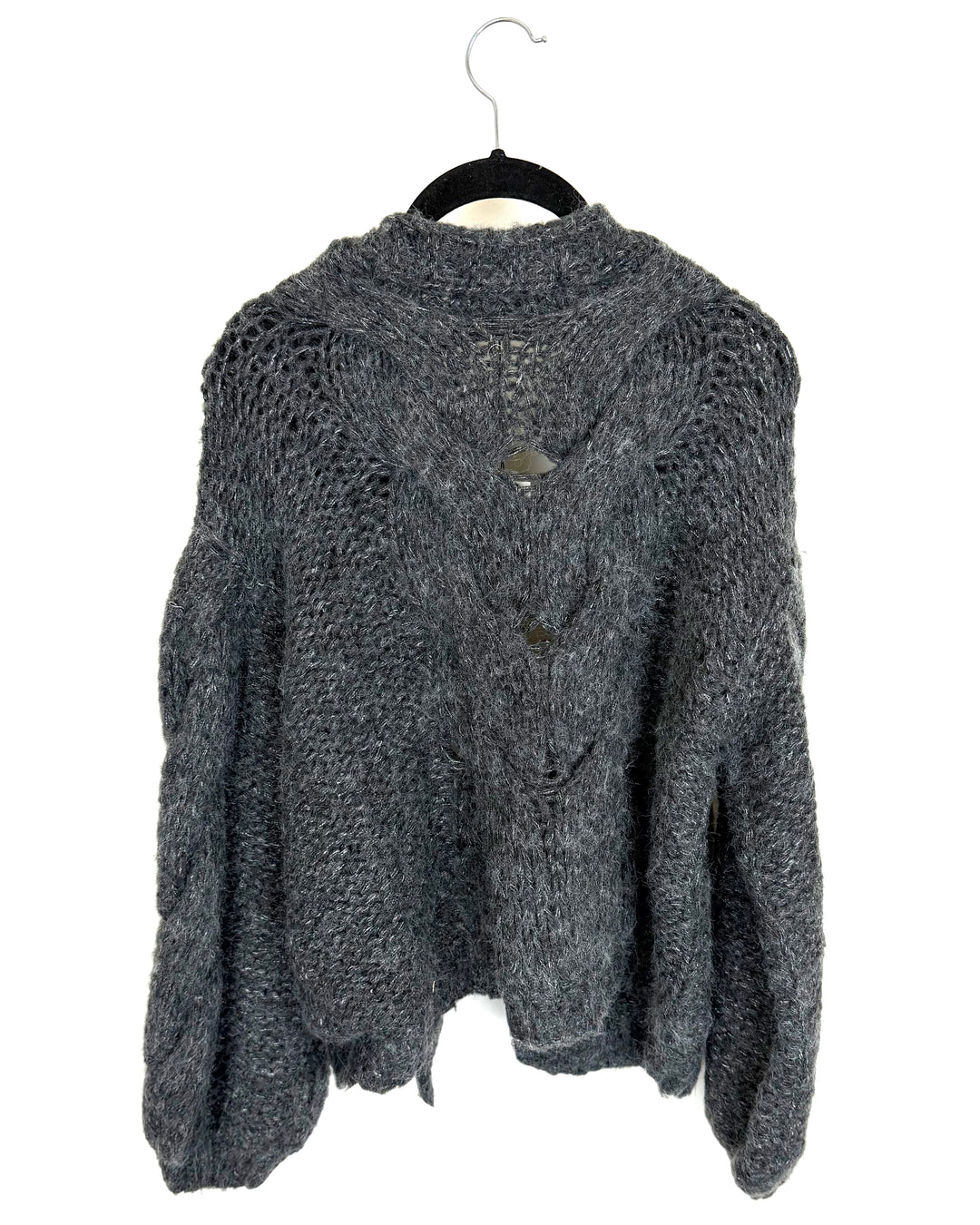 Dark Gray Knit Cardigan - Size 2/4 and 4/6