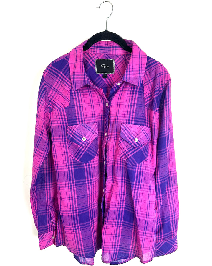 Rails Pink & Purple Blouse - Small