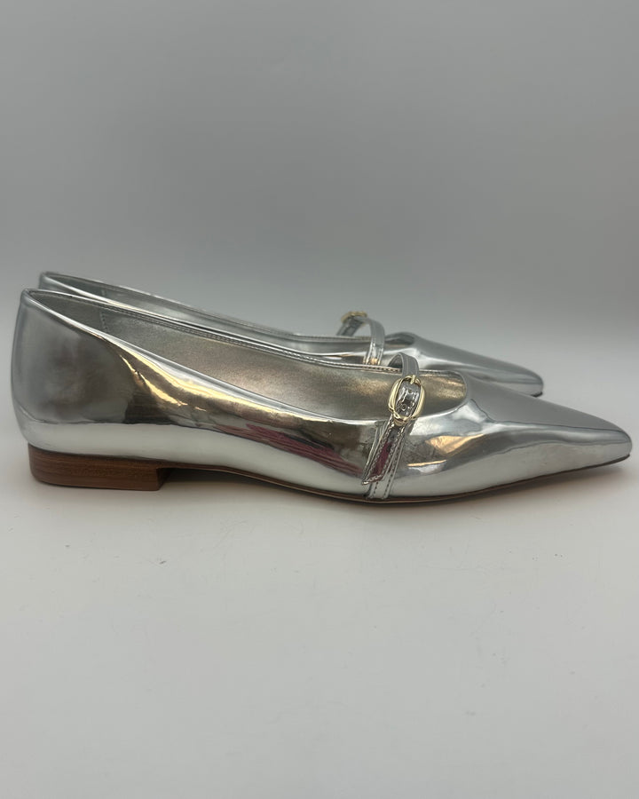Silver Patent Leather Flat - Size 6.5