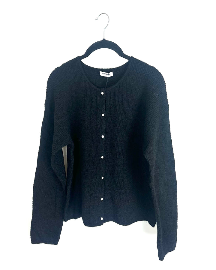 Black Knit Cardigan - Size 4/6