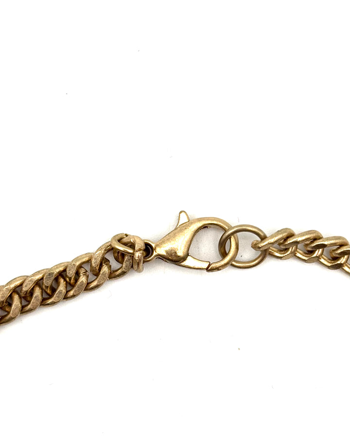 Gold and Cerulean Tassel Necklace