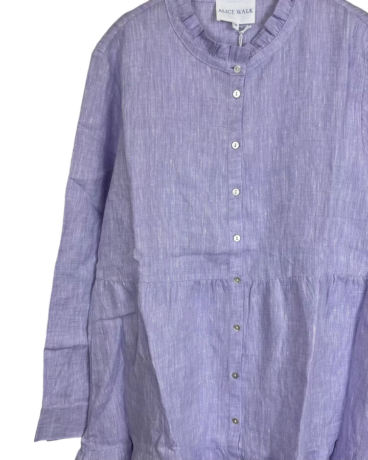 Lavender Purple Long Linen Dress - XS, S, M, L, XL