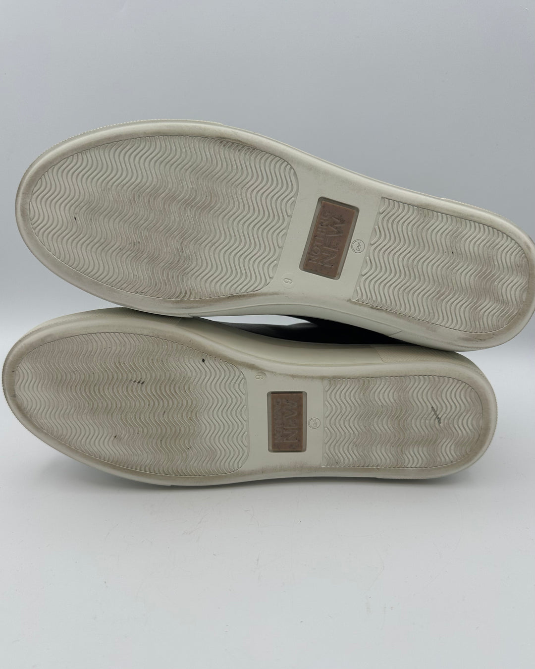 Dark Metallic Grey Leather Sneaker - Size 6 and 9