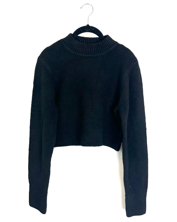 Black Cropped Sweater - Size 4/6