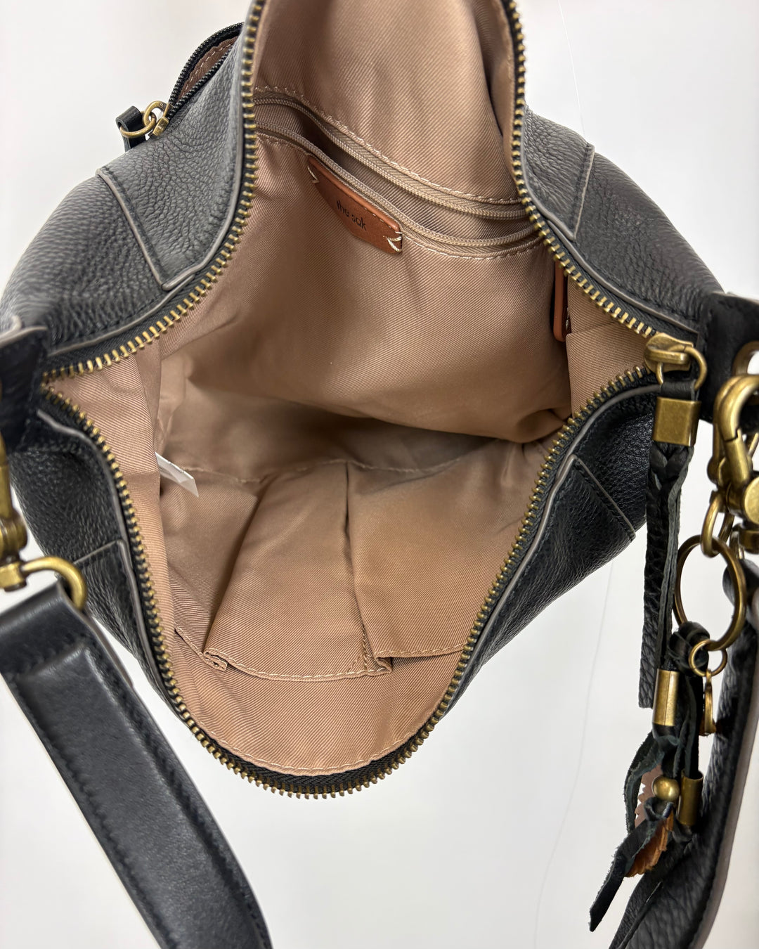 Black Leather Single Strap Bag