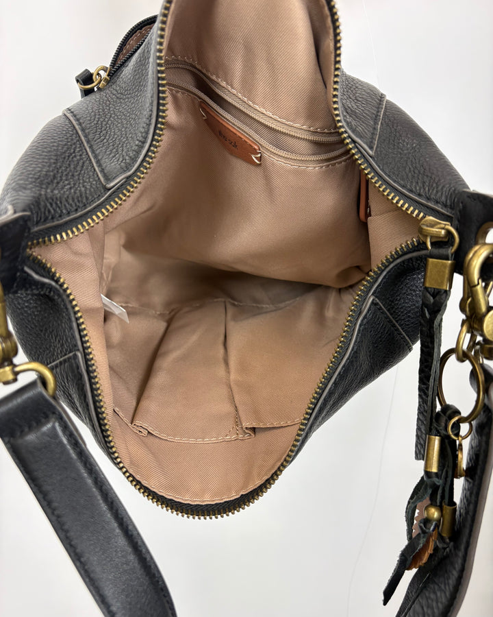 Black Leather Single Strap Bag