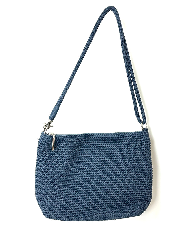 Slate Blue Crochet Shoulder/Crossbody Bag
