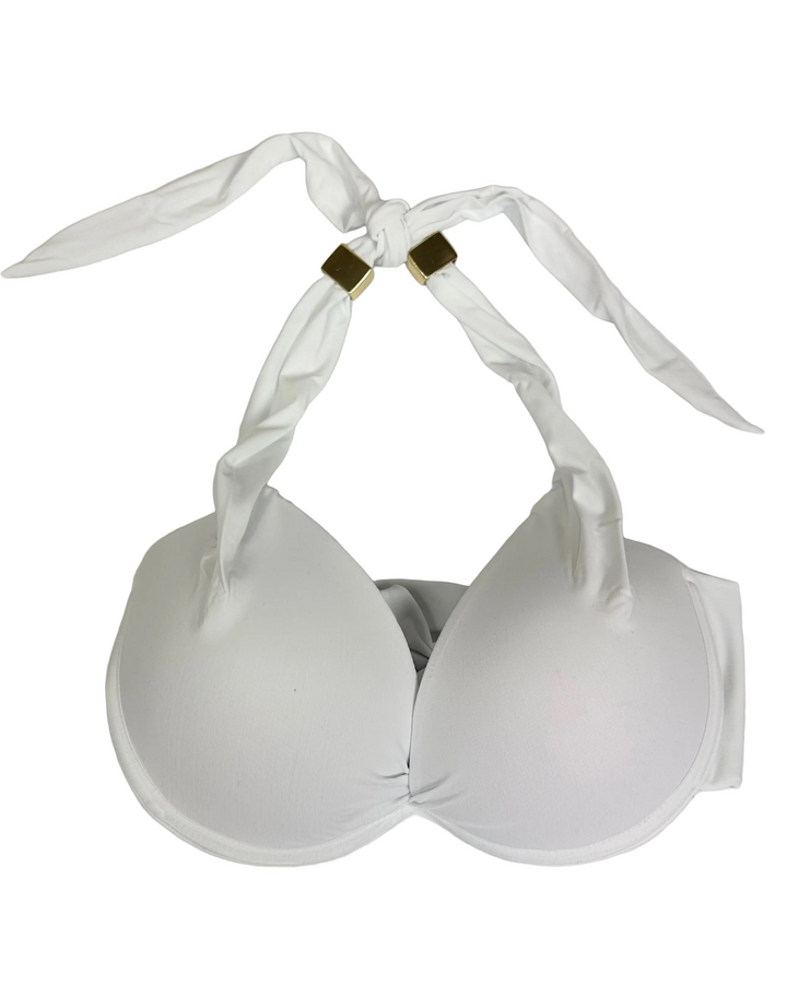 White Halter Bikini Top - Small, Medium and Extra Large DD Cup