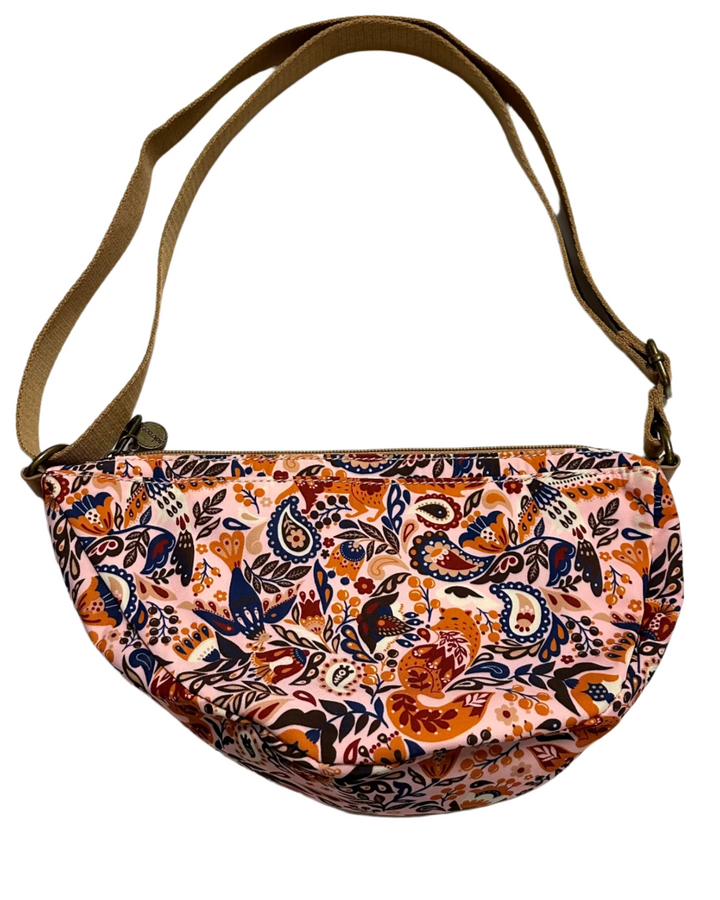 Pink Paisley Crossbody Sling Bag