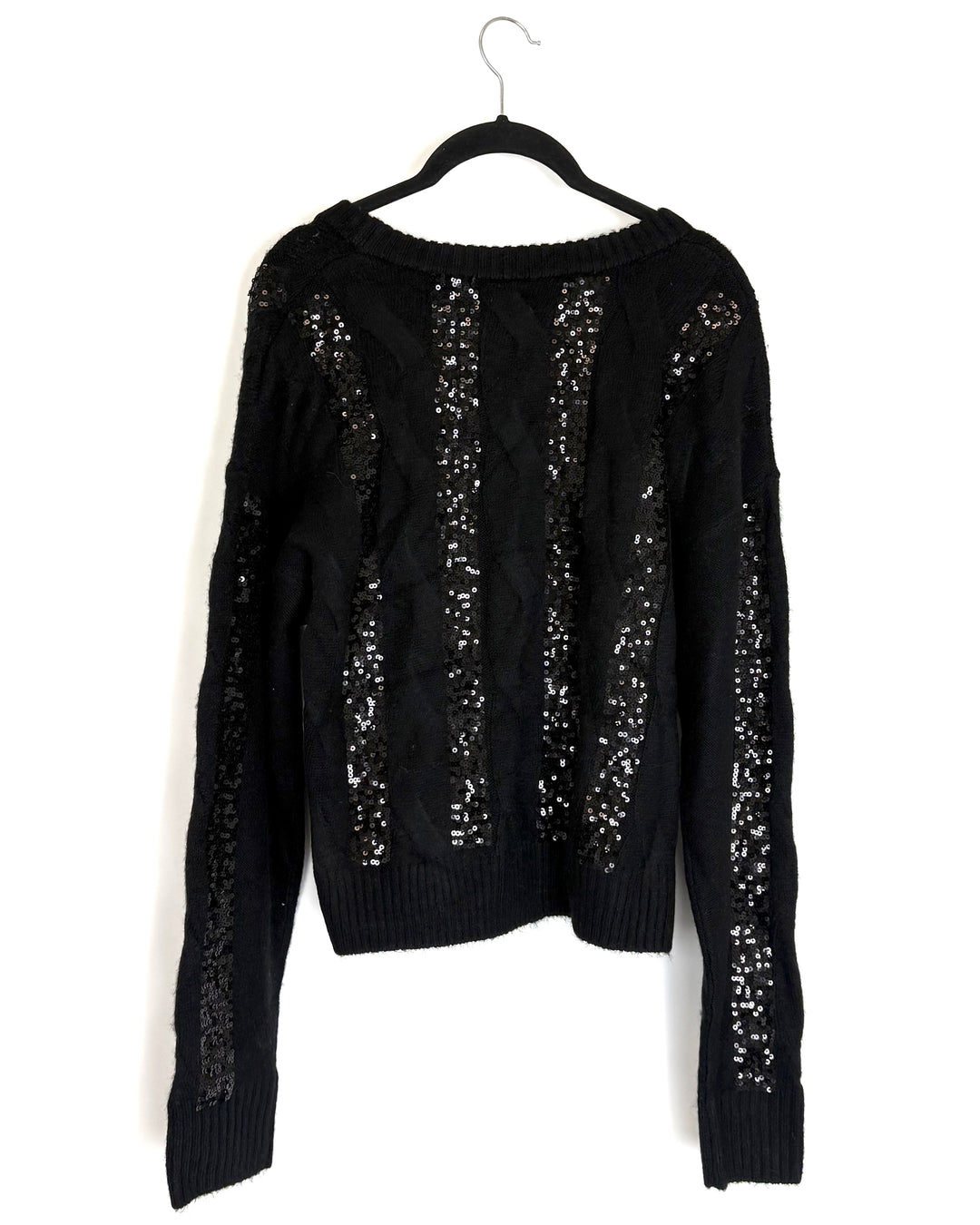 Black Sequin Sweater - Size 4/6