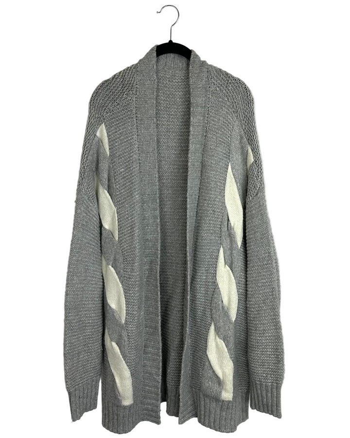 Grey Knit Cardigan - Size 10/12
